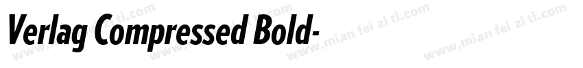 Verlag Compressed Bold字体转换